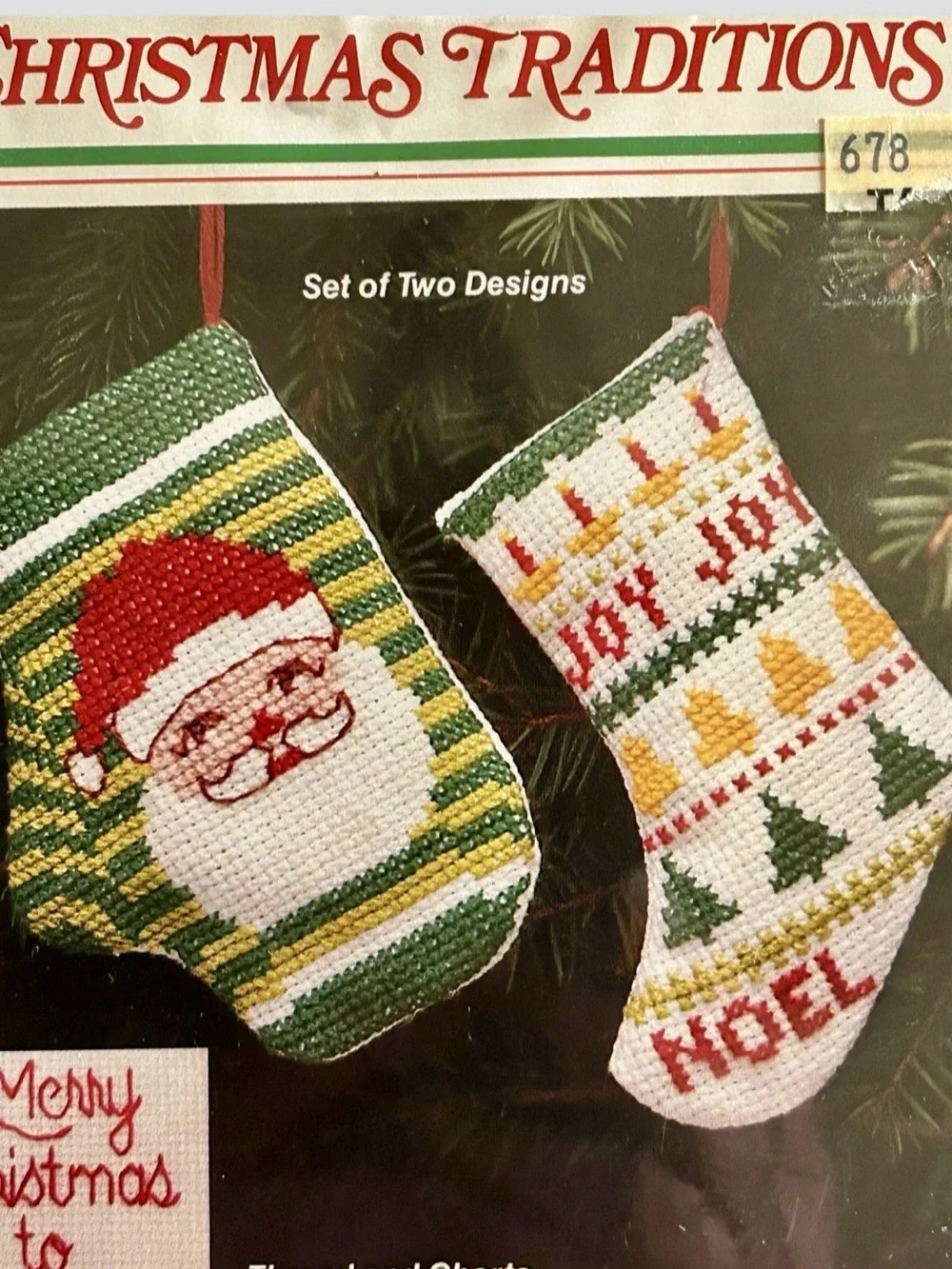 Joyful Santa Ornaments Cross Stitch Kit by WonderArt